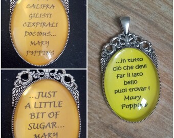 Mary Poppins necklace fairy tale sentence cabochon wish perfect sugar gift