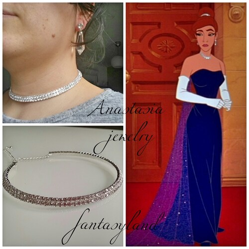 Choker Necklace Anastasia Rhinestones 