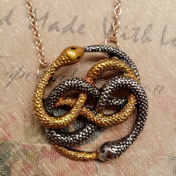 Neverending Story Necklace, Infinite snake Pendant, Snake jewelry, Snake  knot necklace, Ouroboros necklace, Auryn Pendant, Auryn Necklace | Wish