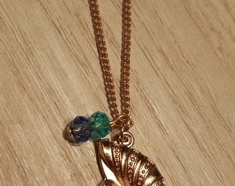 Ursula little mermaid pendant necklace shell at the bottom of the sea ammonite voice cardboard sea