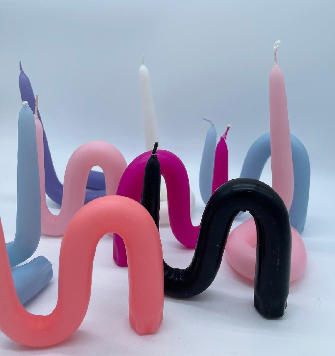 Twist Candles Bent Candles Decor Candles 16 colors Etsy