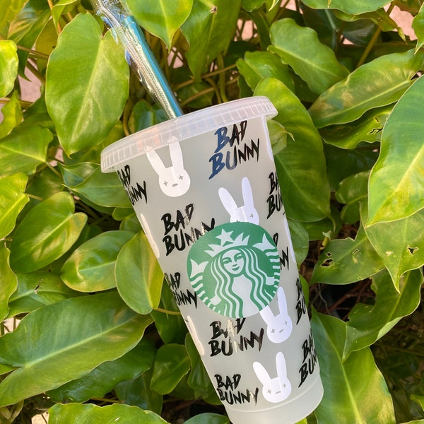 Bad Bunny Starbucks Cup | FREE SHIPPING | 24oz Cold Cup