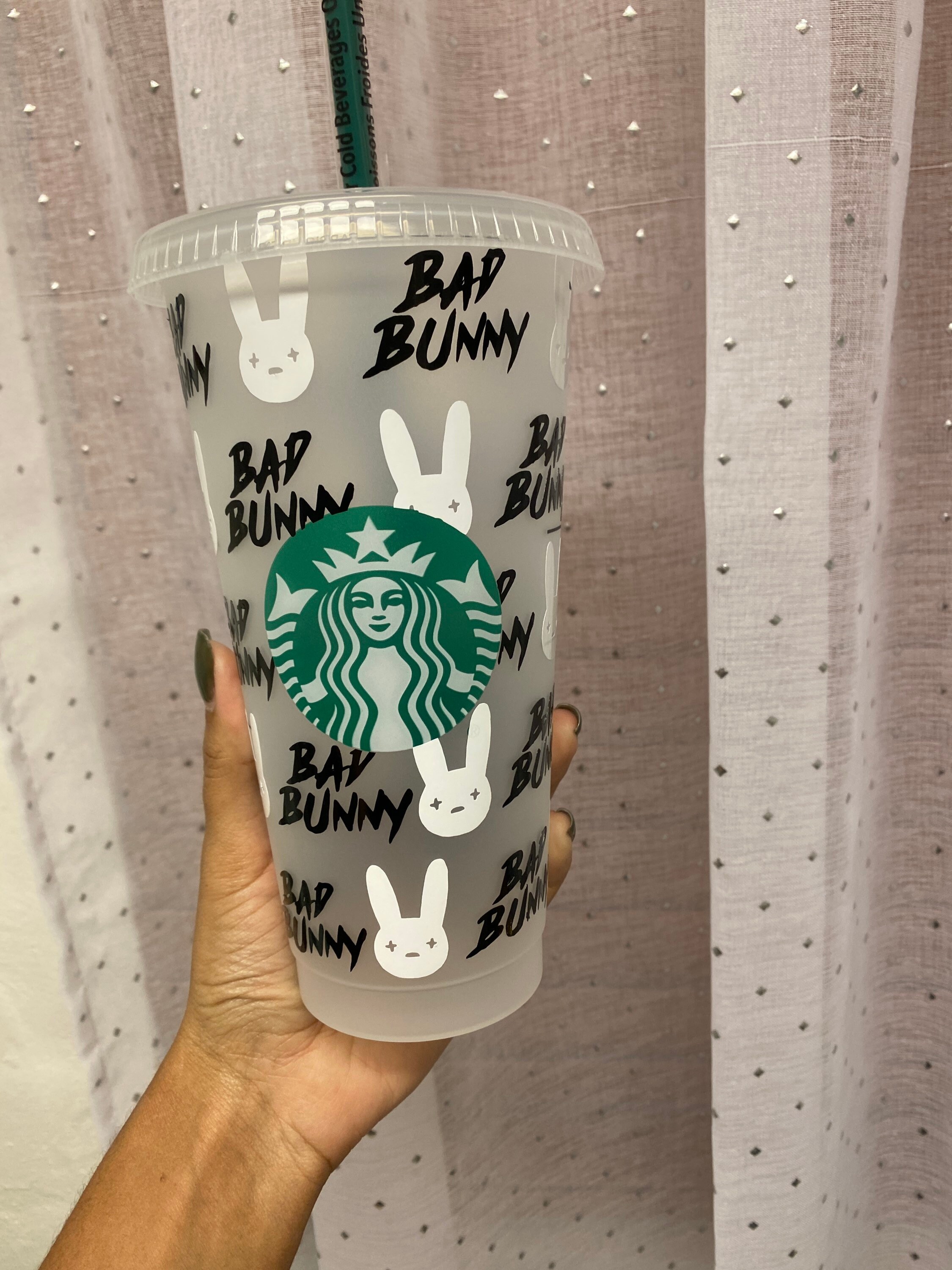 Bad Bunny Starbucks Cup 24oz Cold Cup Etsy