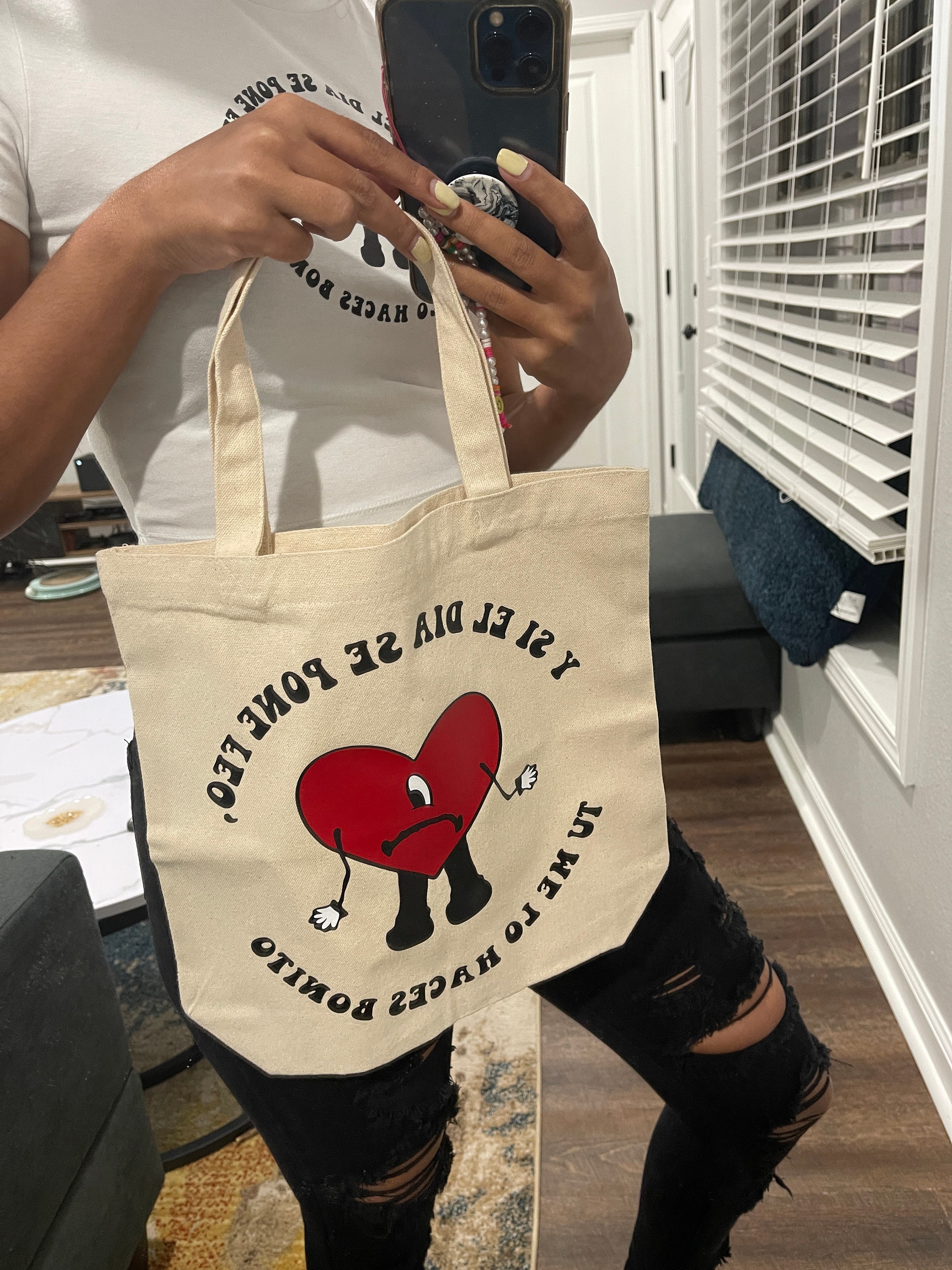 Un Verano Sin Ti Glass Canvas Tote Bag. Eco friendly me Fui De