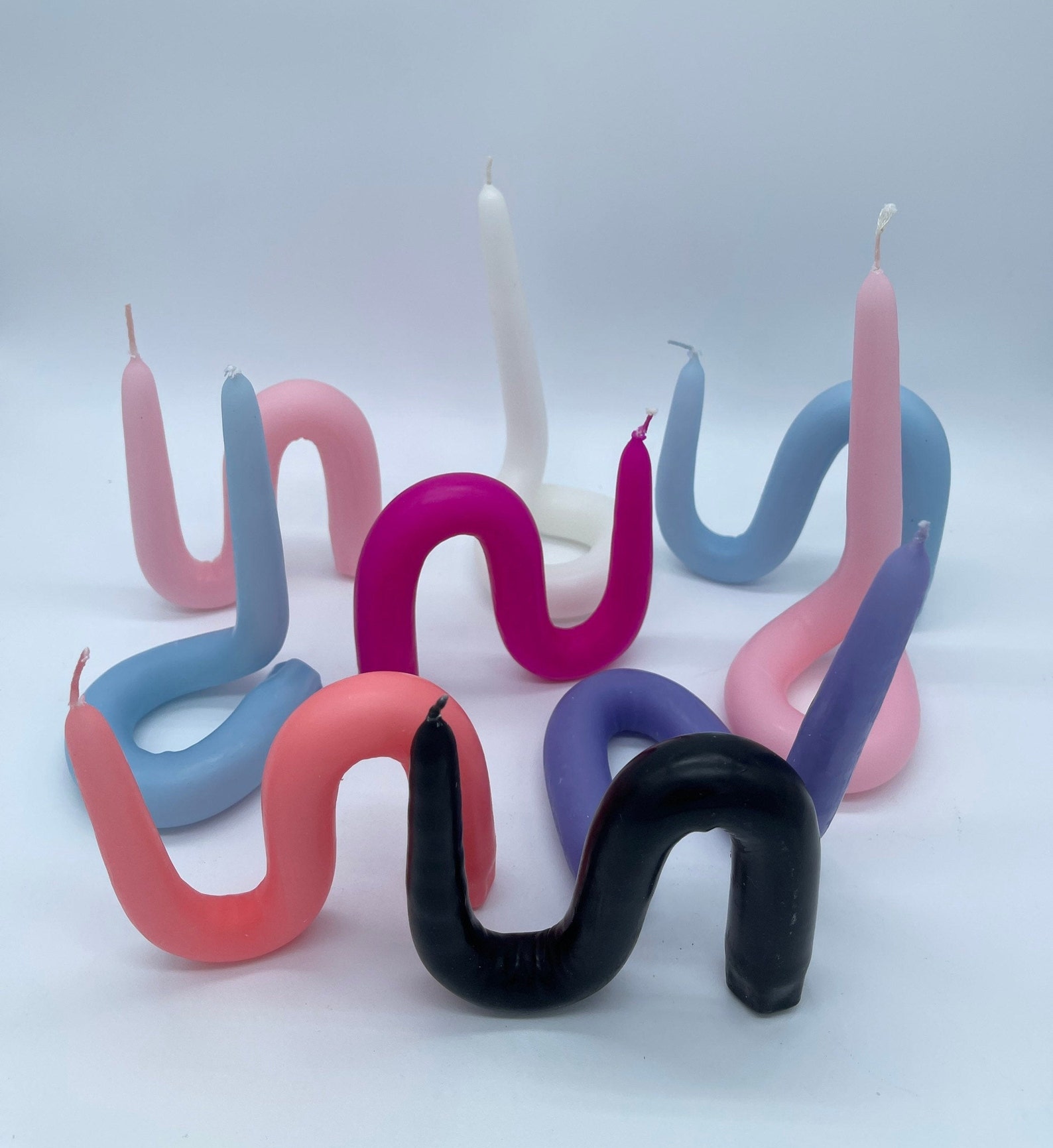Twist Candles Bent Candles Decor Candles 16 colors Etsy