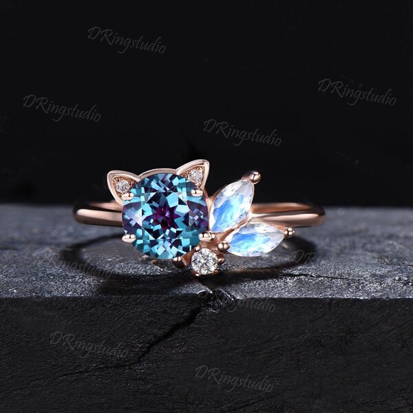 Cat Wedding Ring Etsy