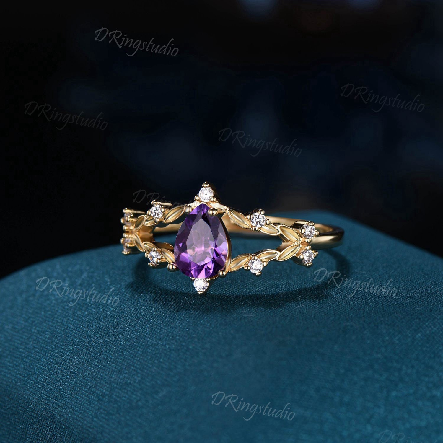 Nature Inspired Amethyst Engagement Rings Leaf Moissanite Ring February Nature Inspired Amethyst Engagement Rings Leaf Moissanite Ring February