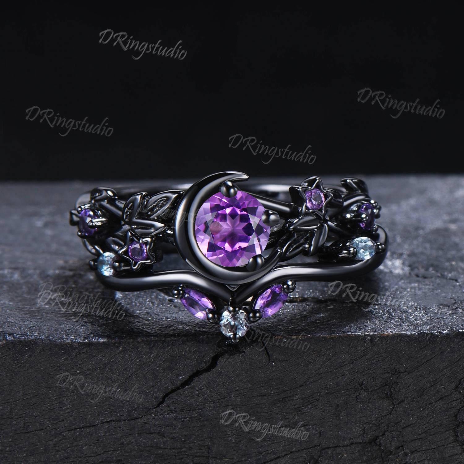 Purple Moon Ring