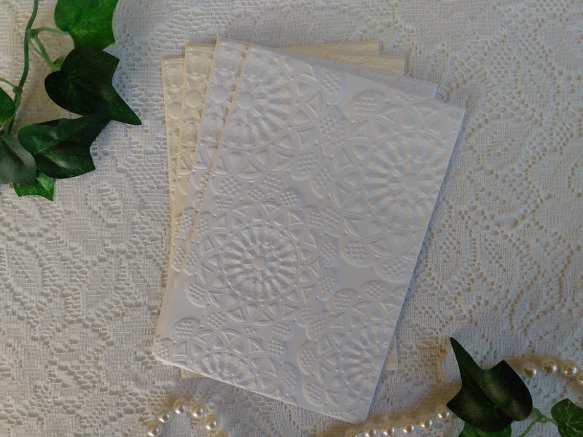 Embossed Cardstock Sheets 12 Etsy