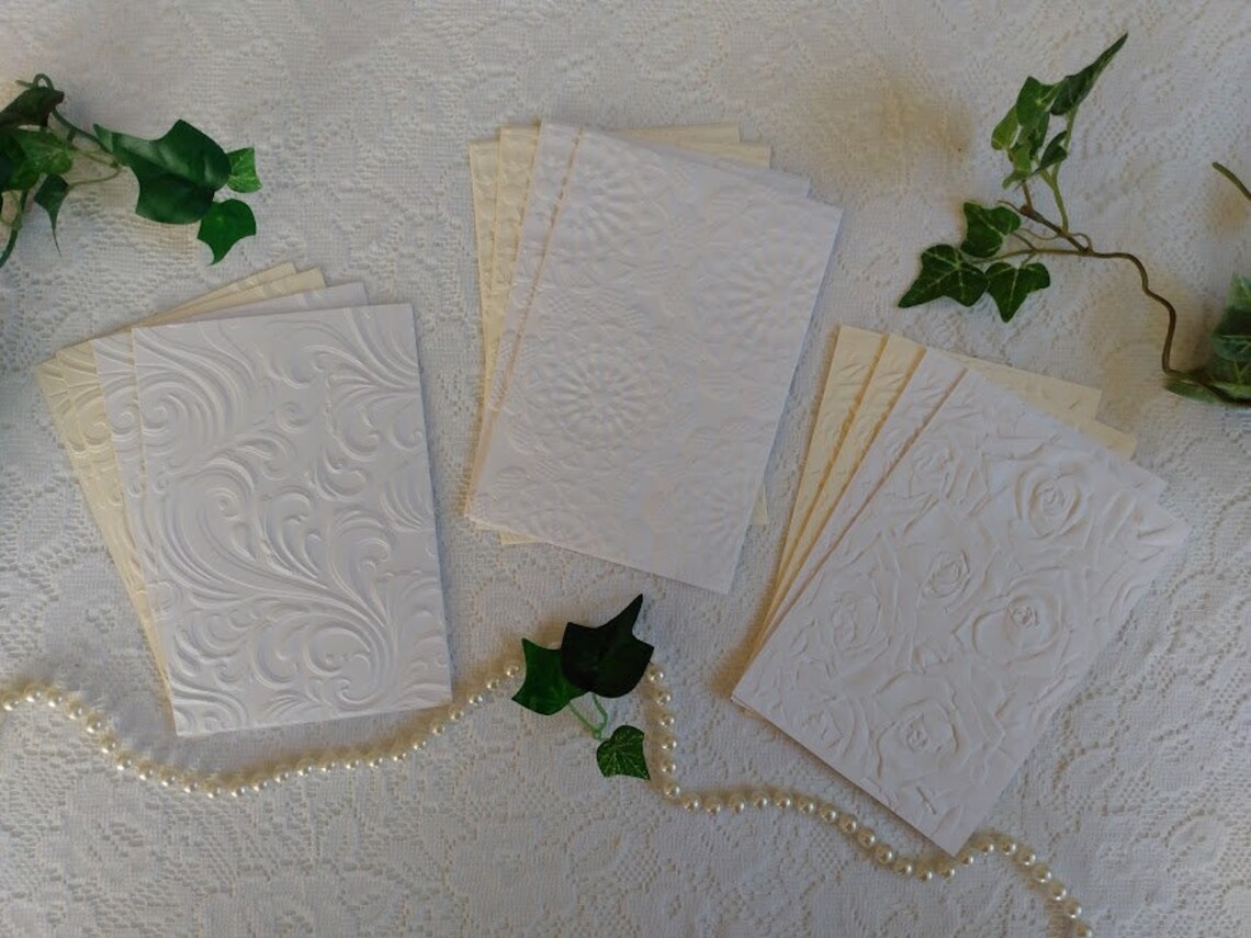 Embossed Cardstock Sheets 12 Etsy