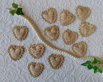 Vintage Colored Die Cut Hearts, Embossed Hearts, Vintage  Junk Journal Supplies, Valentine Hearts, Embossed Die Cut Hearts