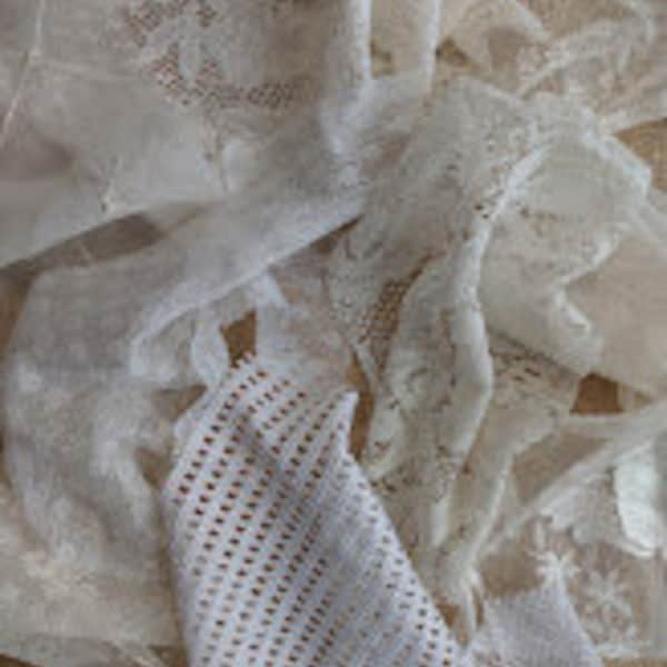 Vintage Lace Pieces Grab Bag, Lace, Vintage Lace