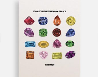 Bejeweled Taylor-Inspired Postcard, I Can Still Make the Whole Place Shimmer Stationery