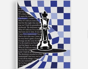 Taylor-Inspired Mastermind Lyrics Postcard, Chess Stationery