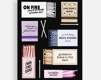 Matchbook Postcard, Taylor-Inspired Stationery