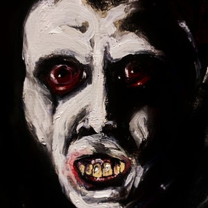 Art print, A4 size, Pazuzu from The exorcist, horror, dark scary portrait, demon painting printed on cardstock paper 300 gr