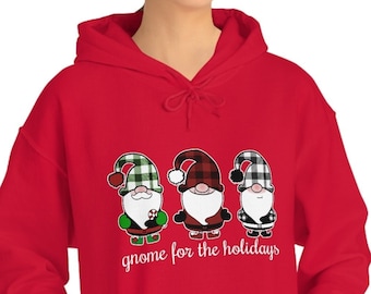 Christmas Gnome Sweatshirt, Cute Gnome Sweatshirt, Gnome for the Holidays, Garden Gnome, Christmas Sweatshirt Gnomes, Christmas Hoodie Gnome