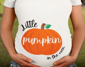 Cute Funny Pumpkin Halloween Maternity Shirt |  Maternity Halloween Costumes