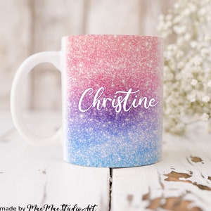 Personalized Glitter Mug, Personalized Coffee Cup, Gifts for Her, Custom Coffee Cup, Custom Mug Personalized Mug, Personalized Gifts