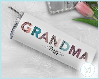 Grandma Tumbler, First Time Grandma Gifts, Gifts for Grandma, Personalized Tumbler, Custom Tumbler with Straw, Gifts for Her Gifts for Women