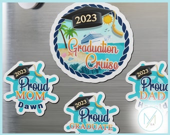 Graduation Cruise Magnet, Personalized Cruise Door Magnet Set, Personalized Cruise Door Decorations, Cruise Magnets, Cruise Cabin Door Decor