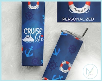 Personalized Cruise Tumbler, Personalized Cruise Cup, Beach Tumbler, Cruise Gift Bag, Custom Beach Tumbler, Girls Trip Tumbler, Cruise Cup