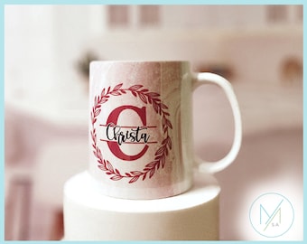 Monogram Coffee Mug, Personalized Coffee Mug, Custom Coffee Mug, Custom Monogram Mug, Custom Mug, Personalized Mug Name, Initial Mug