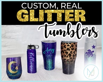 Personalized Tumbler with Lid and Straw, Custom Tumbler, Personalized Glitter Tumbler, Glitter Tumbler, Mother Gifts for Women, Wine Tumbler