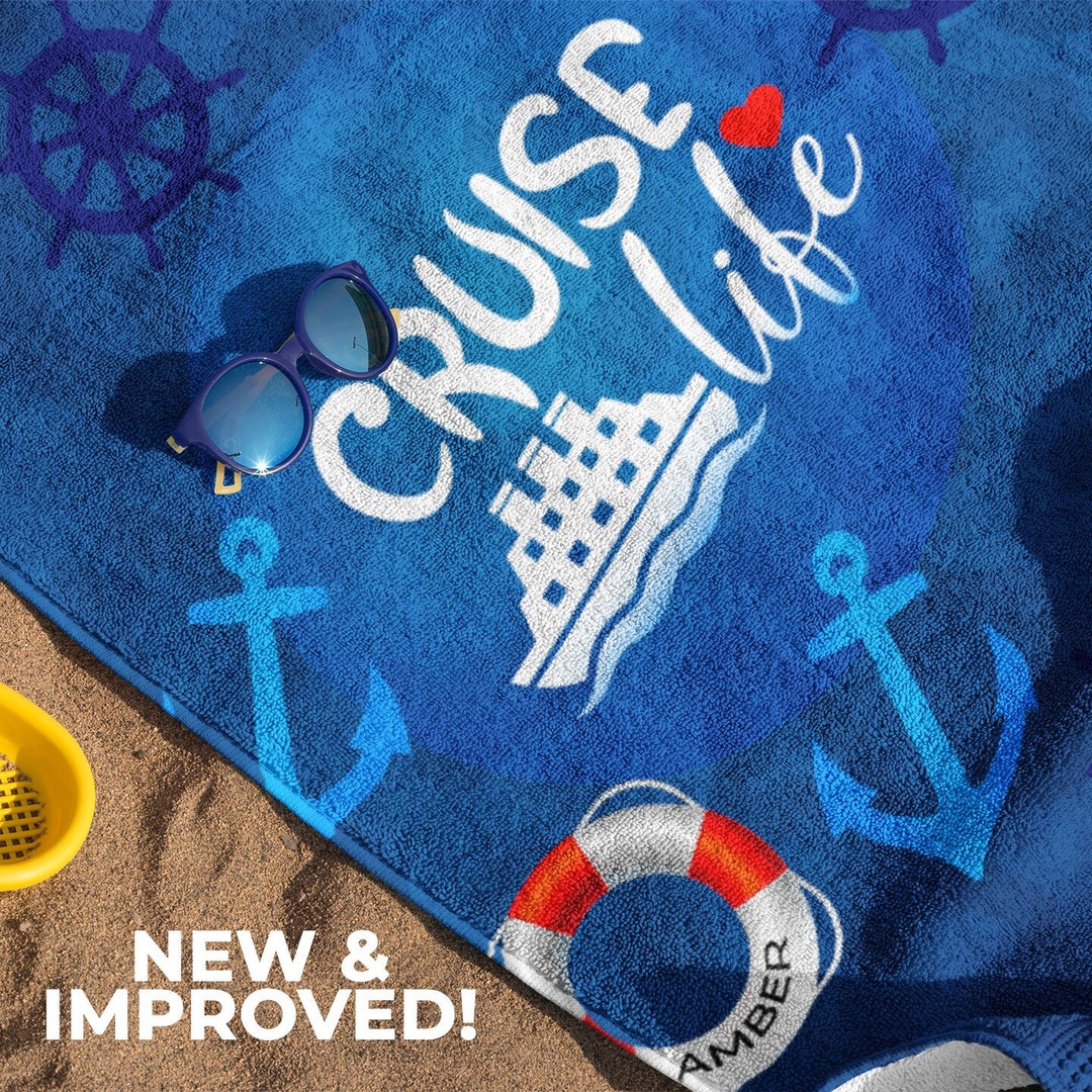 Personalized Beach Towel Personalized Cruise Towel Cruise Etsy