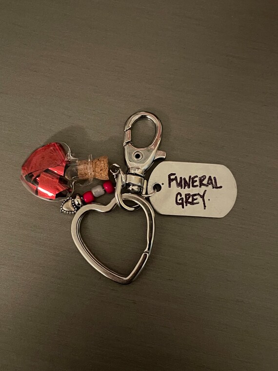Waterparks Funeral Grey Charm Keychain preorder Etsy