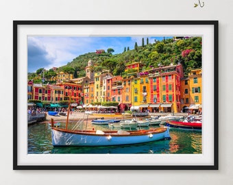 Poster Foto Portofino: Stampa Riviera Ligure Arte Parete Lusso Costiero