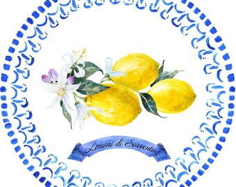 Sorrento Lemon Botanical Print: Vintage Amalfi Coast Citrus Wall Art