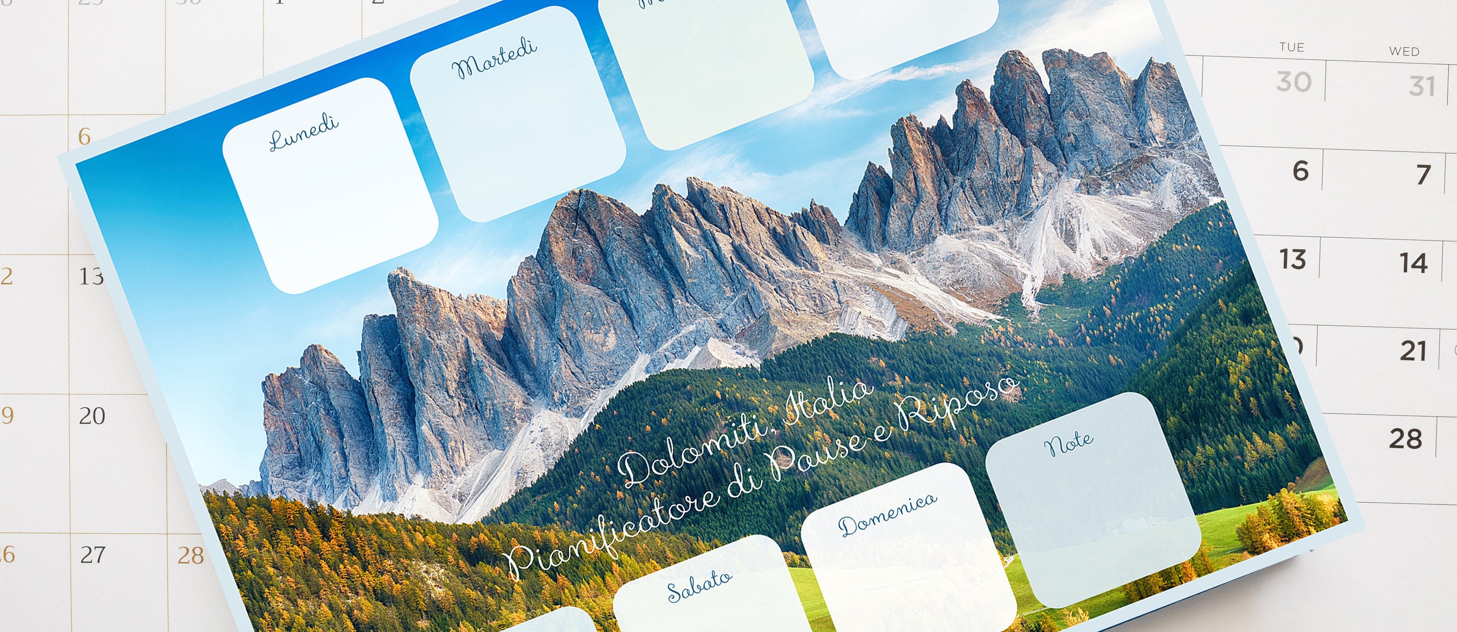 Weekly agenda on fine paper Aesthetic Rest Breaks Organization Dolomiti Italy Planner Pleasant Planner with Mountain Large writing space Weekly agenda on fine paper Aesthetic Rest Breaks Organization Dolomiti Italy Planner Pleasant Planner with Mountain Large writing space