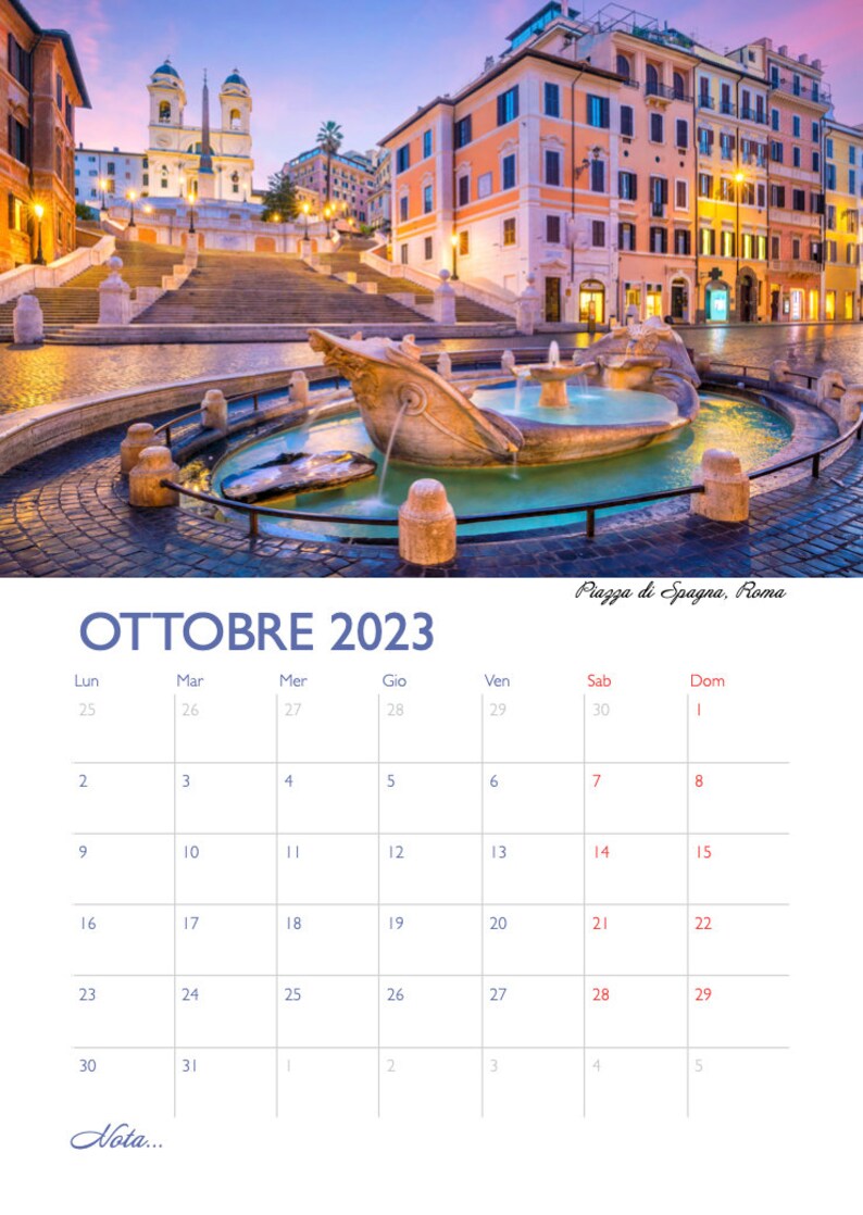 2023 Italy Calendar Italy Photo Calendar Travel Calendar Etsy Australia