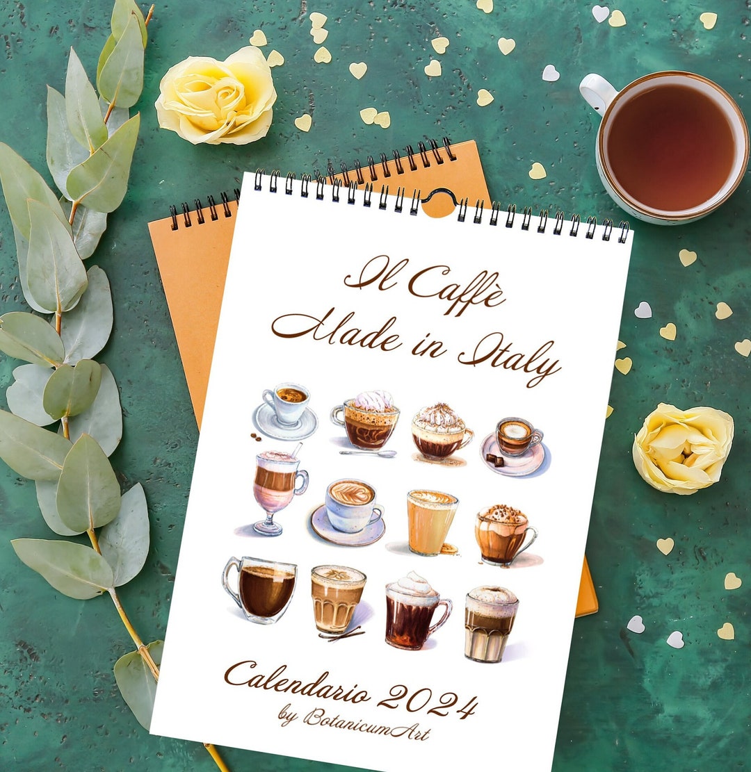 2025 Coffee Calendar Made in Italy Calendar Italian Etsy UK