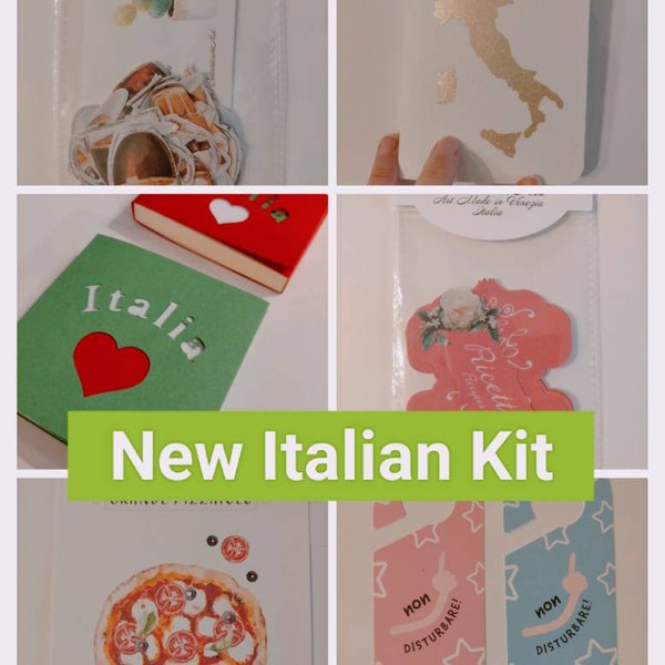 Set 3 Pizza Print, Sticky Note, Journal de voyage Italie, Autocollants Caffè, étiquette recettes, ne pas déranger cartes, cadeaux italiens