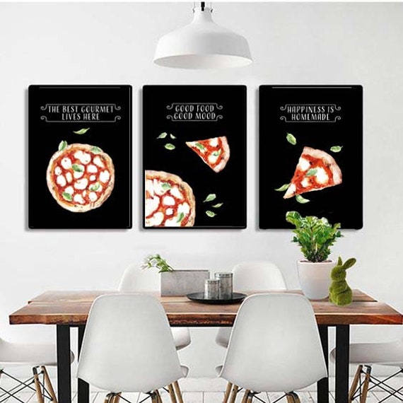 Pizza Prints Set of 3 Prints Pizza Print Pizza Watercolour - Etsy