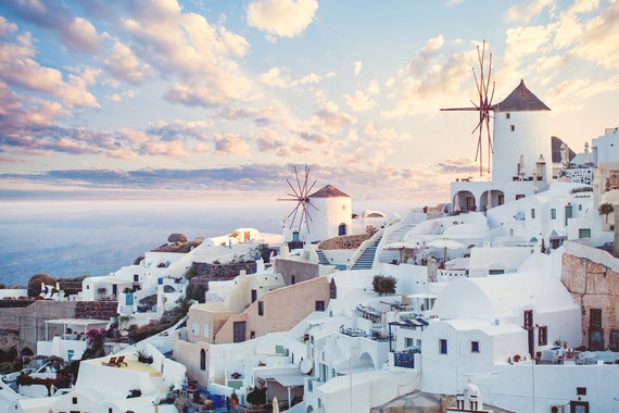 Buy Greece Landscape Photo Poster, Aesthetic Greece Photography, Sunset  Landscape Image Bedroom Aesthetic, Santorini Wall Art, Print and Hang  Online in India - Etsy