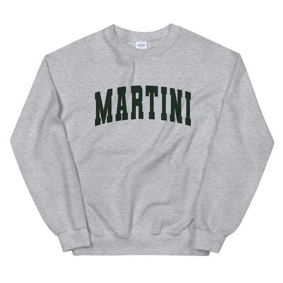 MARTINI Sweatshirt College Crewneck Statement Pullover Etsy Canada