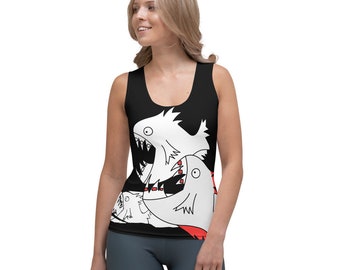 Funny Scary Fish Tank Top