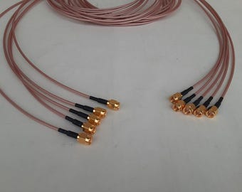 5 Pack of RG-316 Sma Male to Sma Male 50 ohms Coax Low Loss Jumper RF Cable