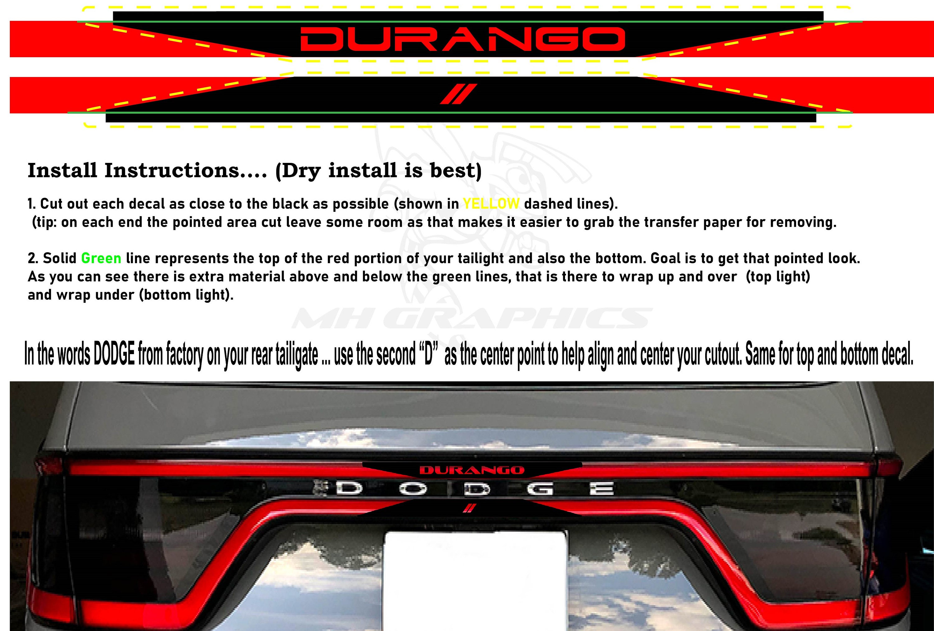 2015 2021 Dodge Charger Race Track Tail Light Decals GLOSS Etsy