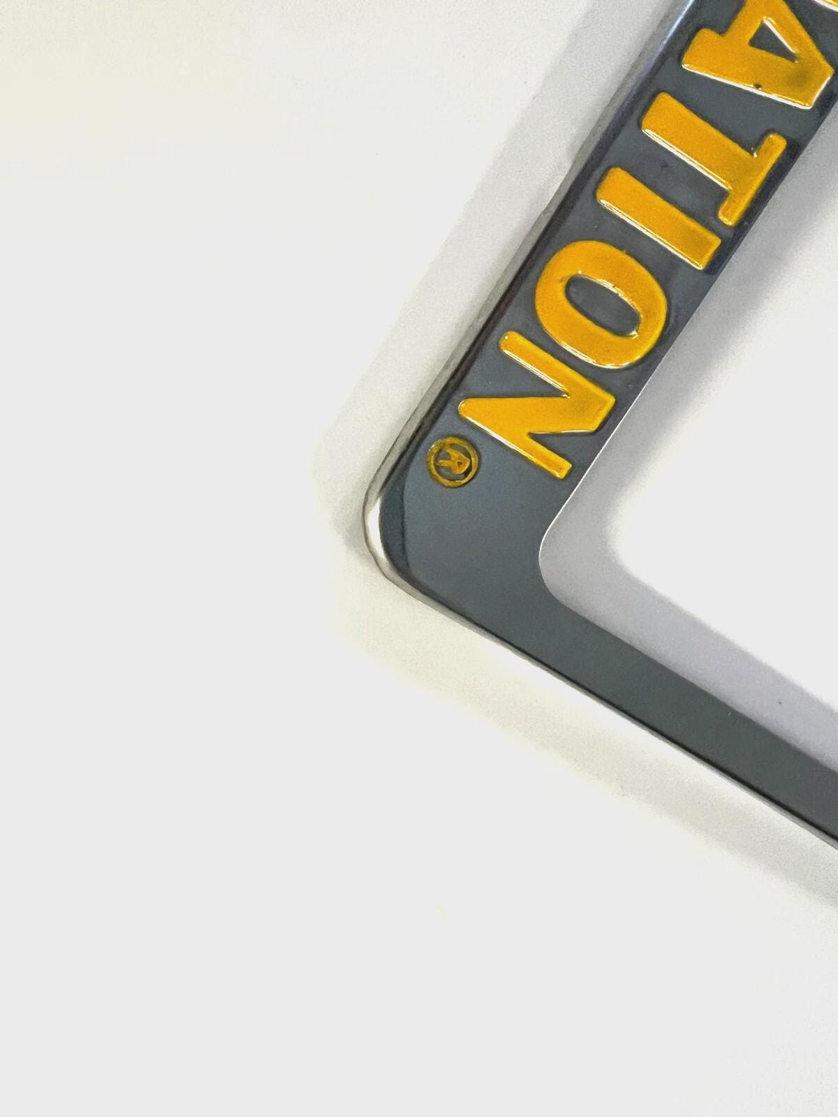 CHP 11 99 Foundation License Plate Frame GOLD VINTAGE Etsy chp-11-99-foundation-license-plate-frame-gold-vintage-etsy