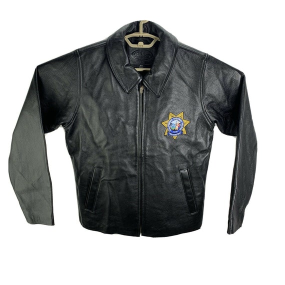 CALIFORNIA HIGHWAY PATROL レザー ジャケット M 黒 CHP 11-99 California Highway Patrol Foundation Motorcycle