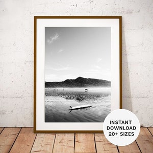 TOFINO, VANCOUVER ISLAND, British Columbia, Vancouver, Cox Bay, Pacific Rim, Instant Download, Canadian Travel, Black White Photo, Canada