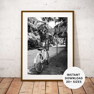 Follow That Dream, Tulum Beach Road, Tulum, Mexico, Lolita, Quintana Roo, Yucatan, Printable Instant Download, Mexico Photography, Gift