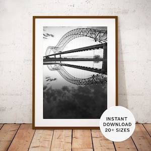 Impresión del Puente Soto de Memphis: Fotografía en blanco y negro (Descarga digital)