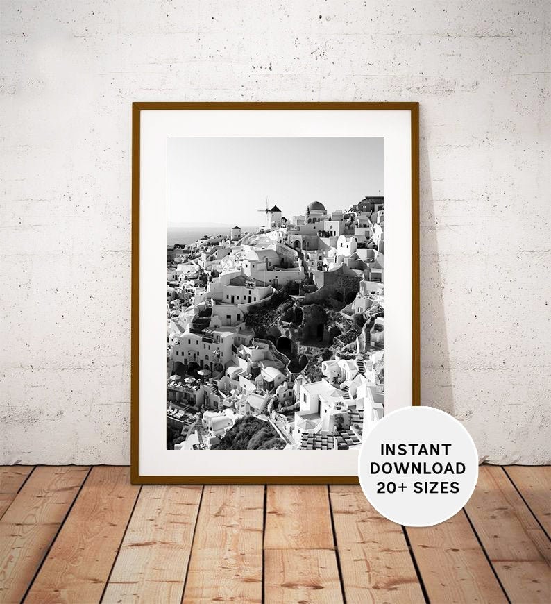 SANTORINI Greece Printables Instant Download European | Etsy