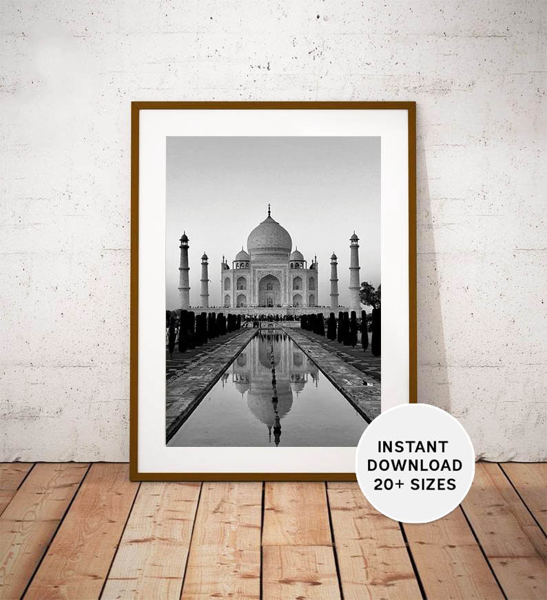 TAJ MAHAL Agra India Printables Instant Download Travel | Etsy
