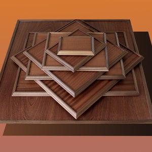 Full List of Puzzleboard Sizes and Wood Types / No Spinner Option Sapele w/Walnut Trim